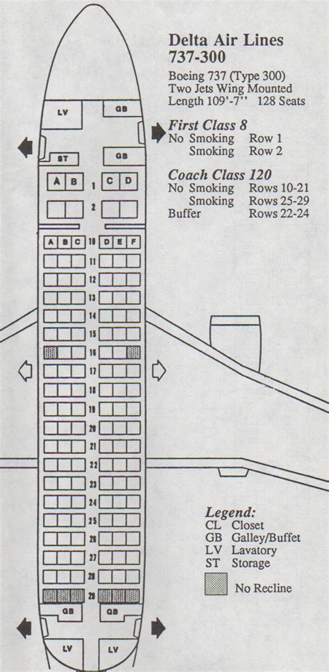boeing 737-300er seat map